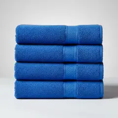 CHITECO - Pack 4 Toallas 100% Algodón 400g Baño 135 X 70 Cm Azul