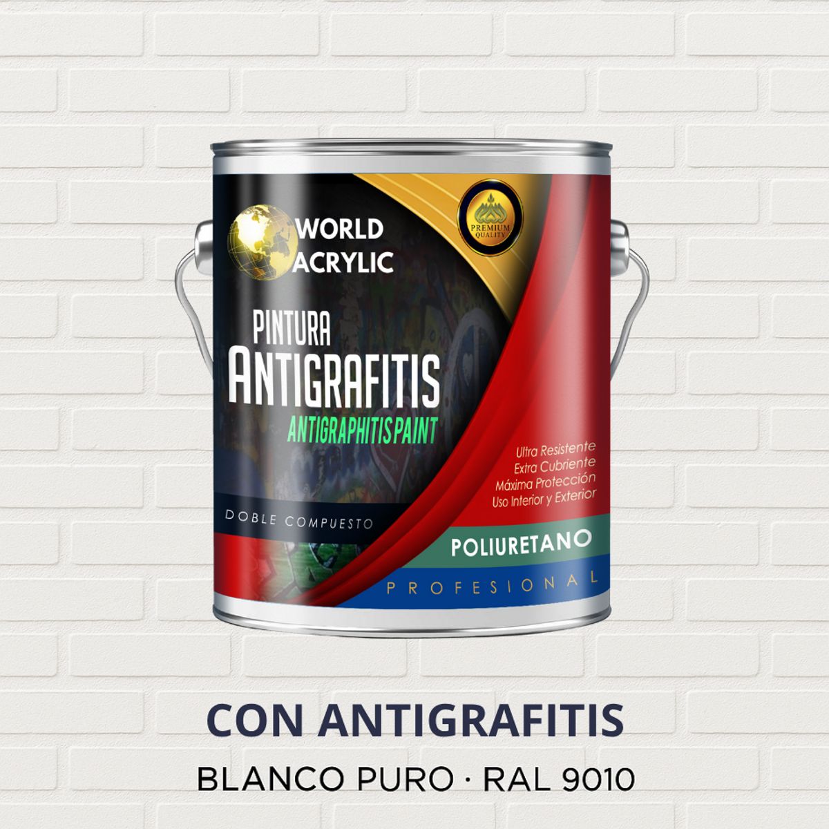 EPOXY - PINTURA PU ANTIGRAFITIS - ULTRA PROTECTOR - GALÓN BLANCO