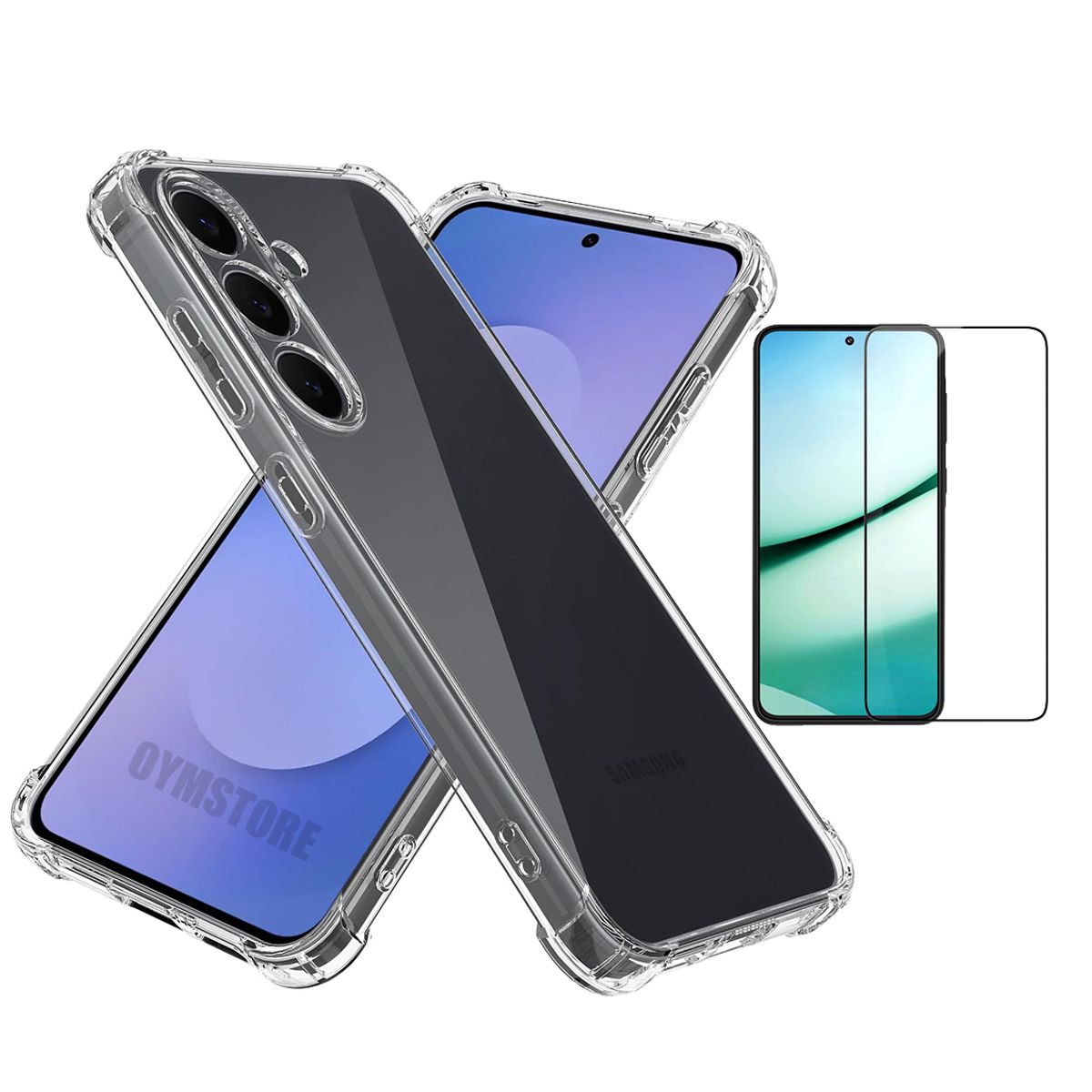 GENERICO - Carcasa Transparente Premium + Lamina 9H para Samsung A56 5G