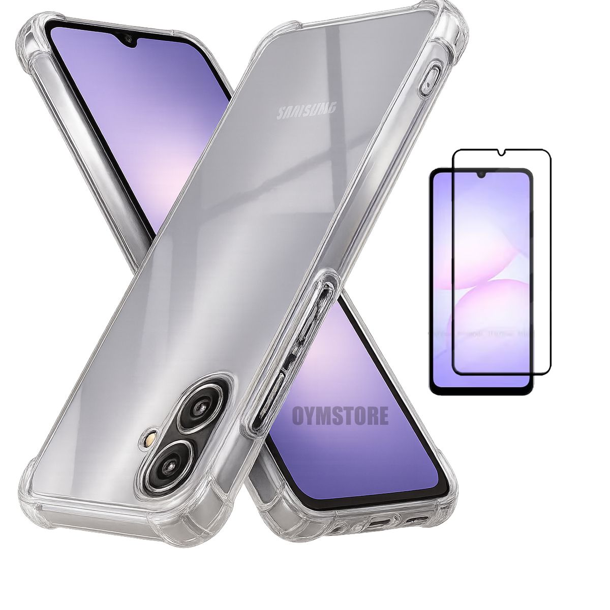 GENERICO - Carcasa Transparente Premium + Lamina 9H para Samsung A07