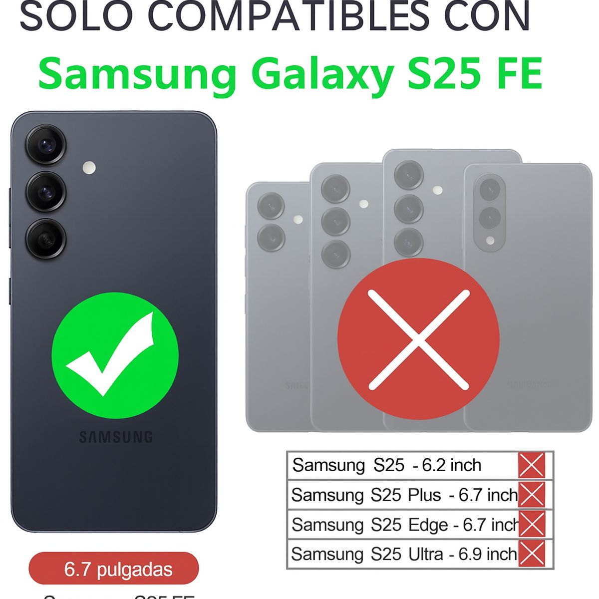 GENERICO - Carcasa Transparente Premium + Lamina 9H para Samsung S25 FE 5G