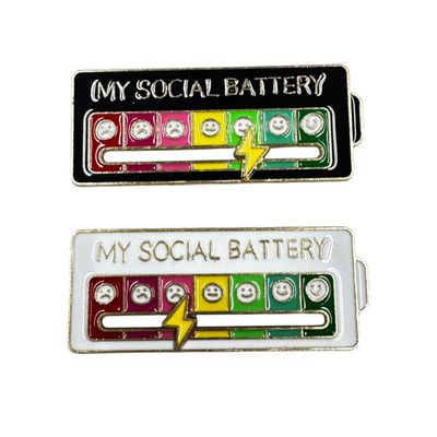 Imagen 2 del producto Pack Pin Batería Social My Social Battery Divertido 2 Unidades