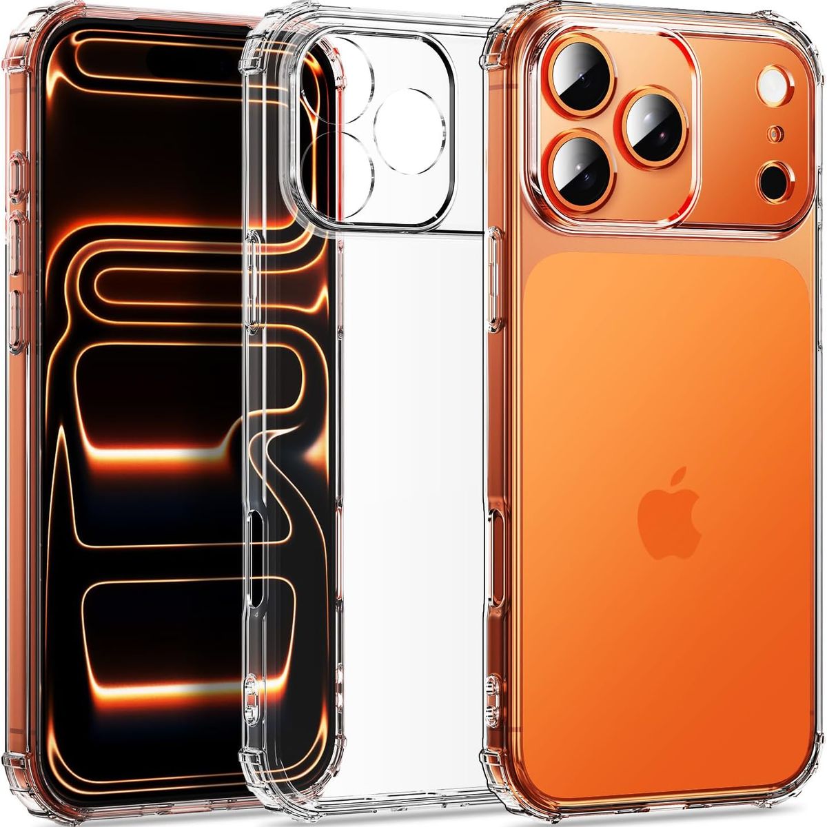 GENERICO - Carcasa Transparente Premium + Lamina 9H para iPhone 17 Pro Max