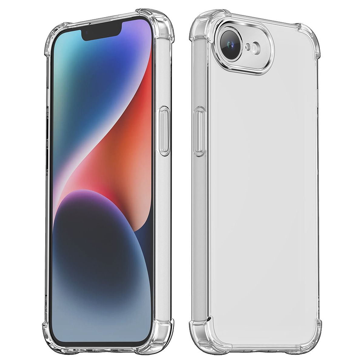 GENERICO - Carcasa Transparente Premium Compatible con iPhone 16E  17E + Lamina 9H