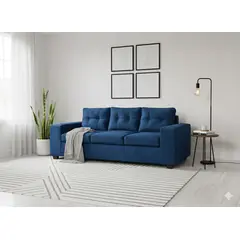 MUEBLES COTTONI - Sofá 3 cuerpos Lucca Felpa