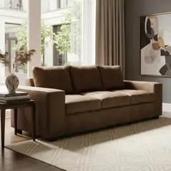 MUEBLES COTTONI - Sofá 3 cuerpos Lucca Felpa