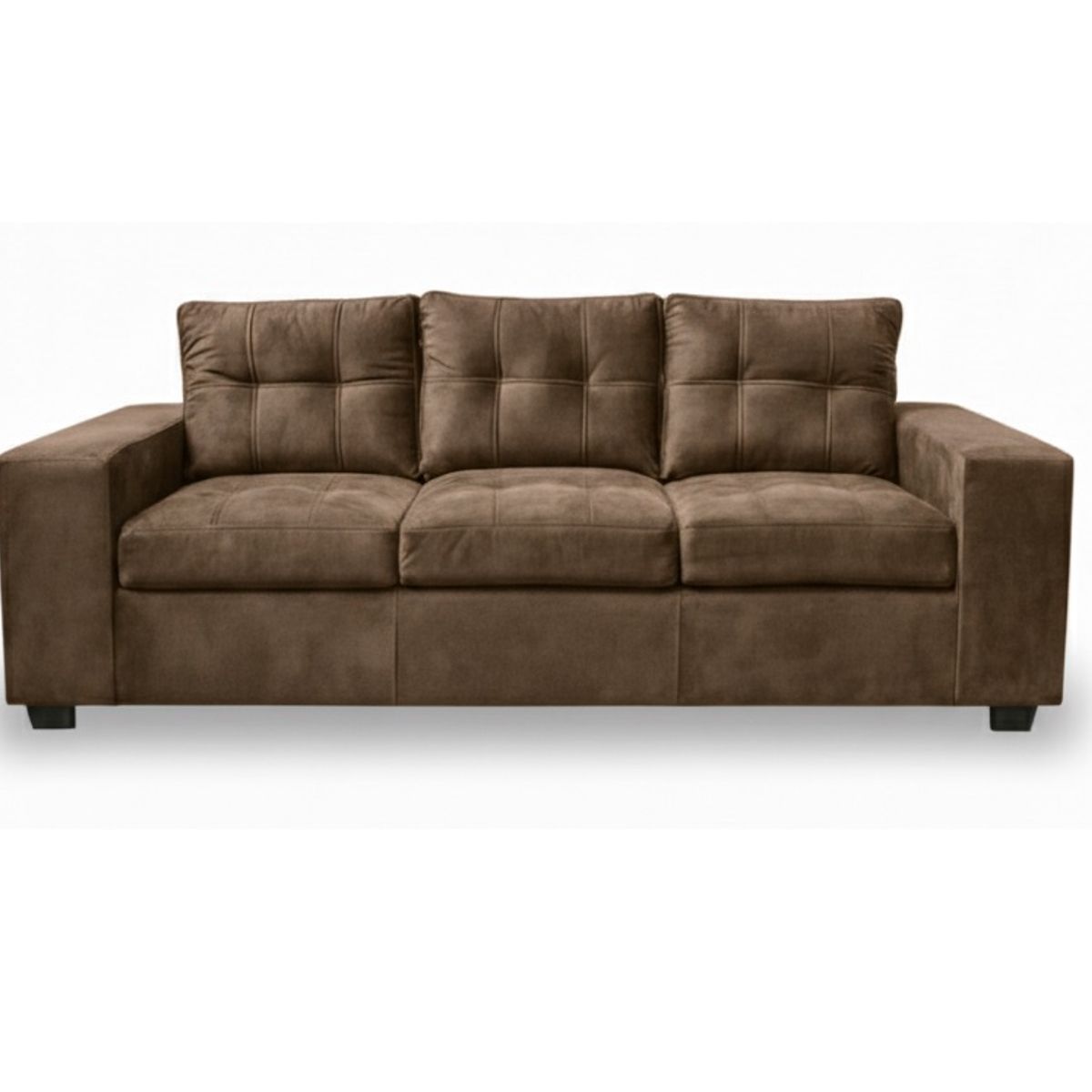 MUEBLES COTTONI - Sofá 3 cuerpos Lucca Felpa