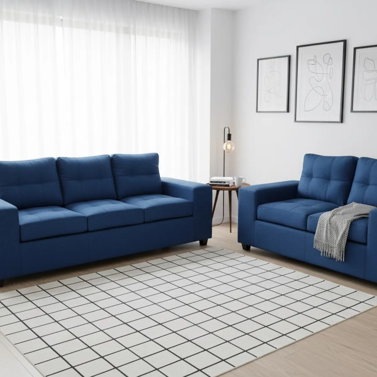 MUEBLES COTTONI - Living 3-2 Lucca Felpa