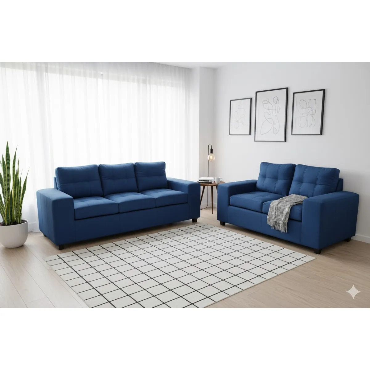 MUEBLES COTTONI - Living 3-2 Lucca Felpa
