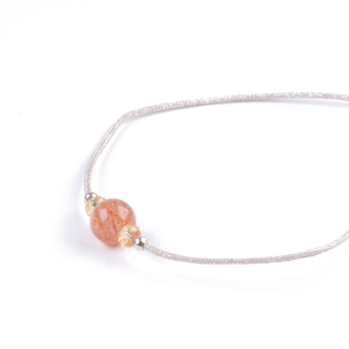 TRIBALLE - Pulsera Minimalista Con Cuarzo Rosa Y Plata 925