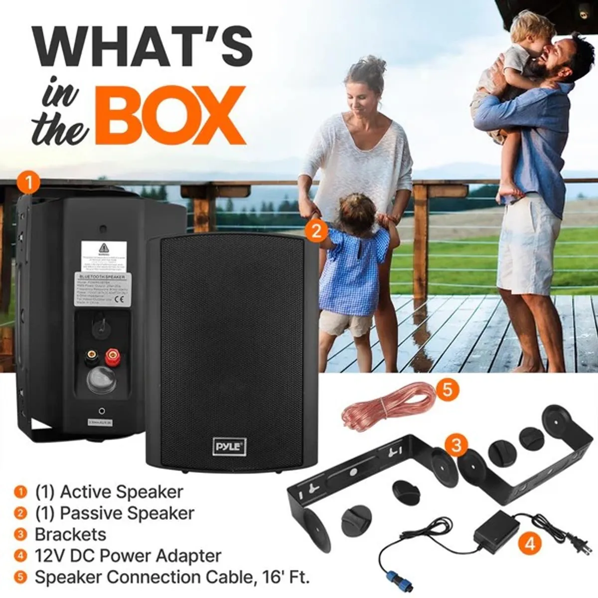 PYLE - Parlantes Bluetooth Indoor De 250 Watts