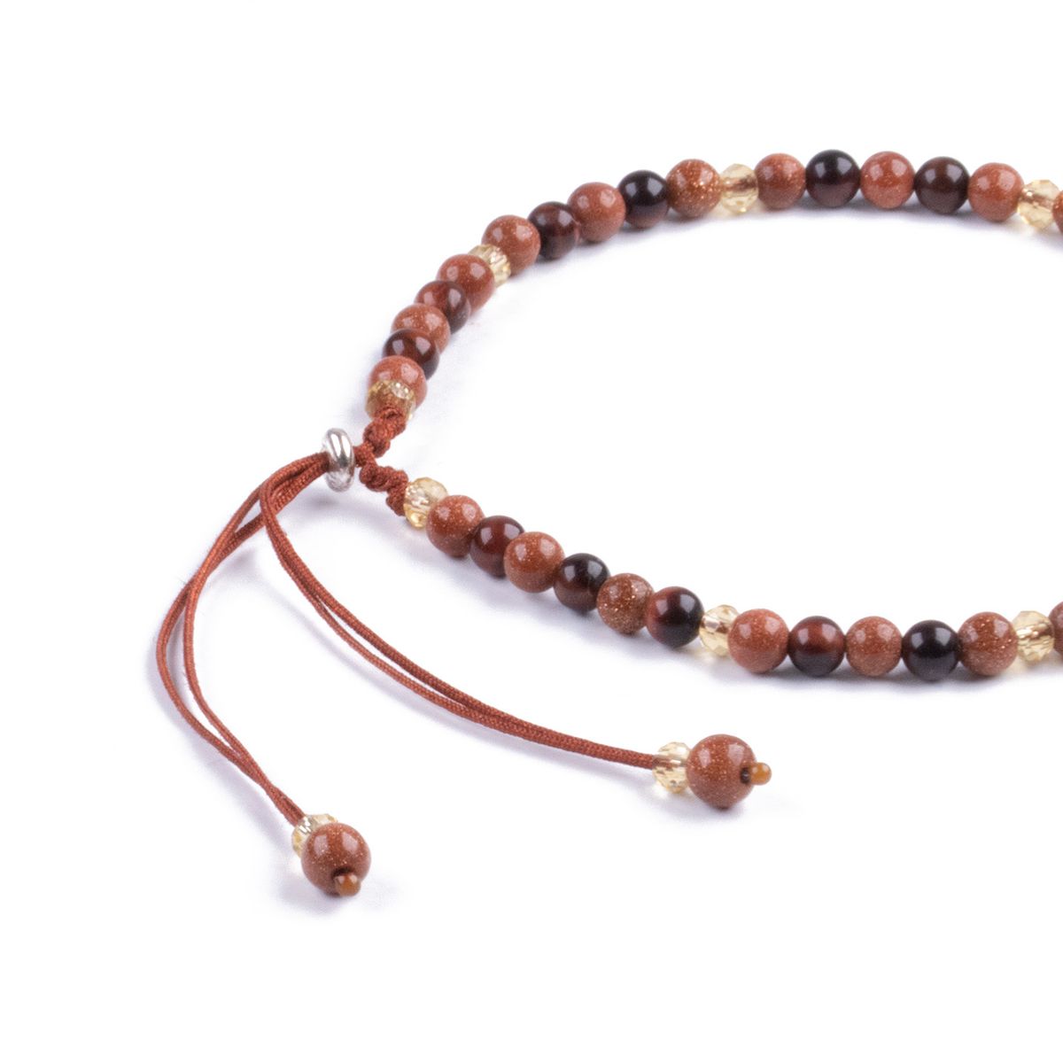 TRIBALLE - Pulsera Ojo De Tigre Minimalista De Piedra Natural