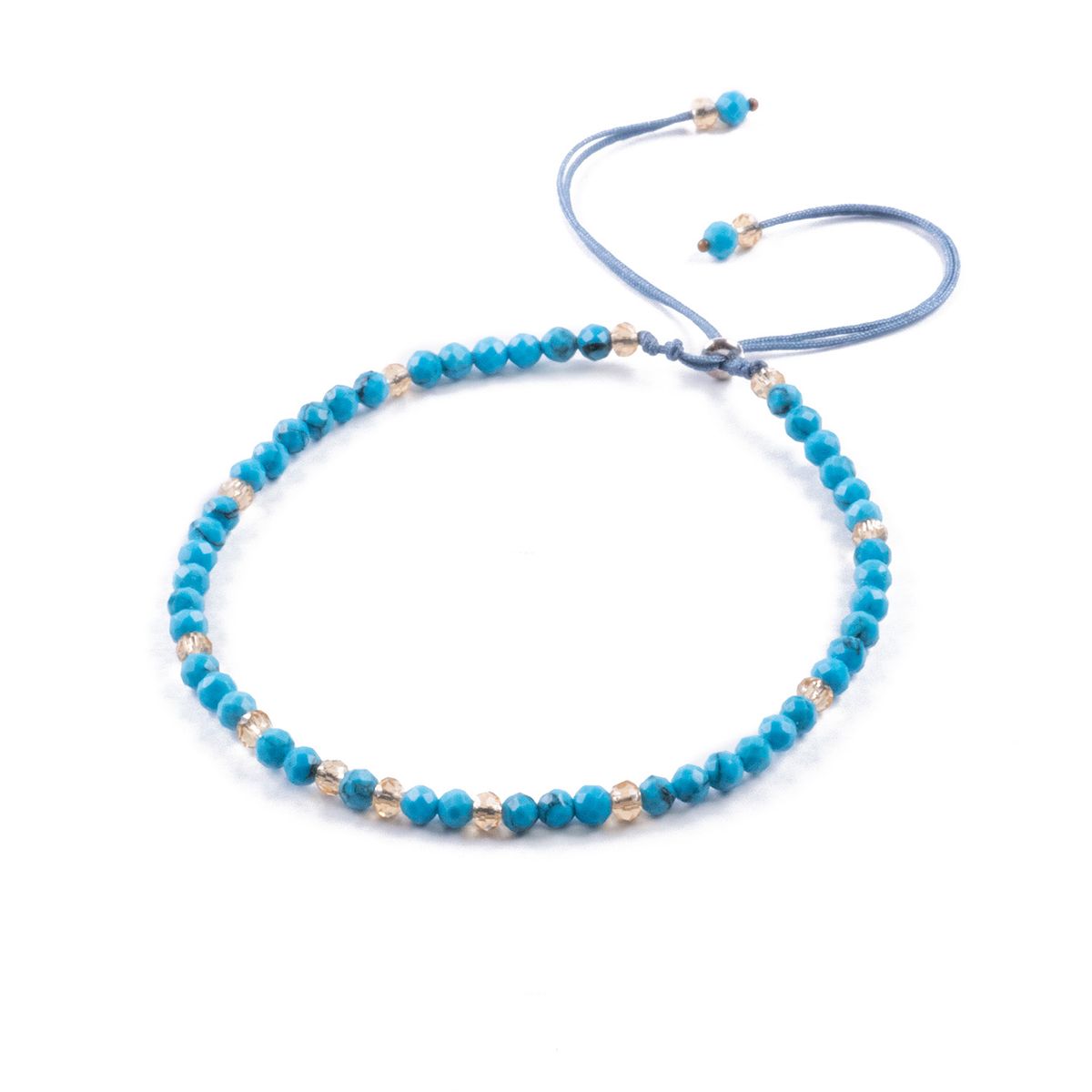 TRIBALLE - Pulsera Turquesa Minimalista De Piedra Natural