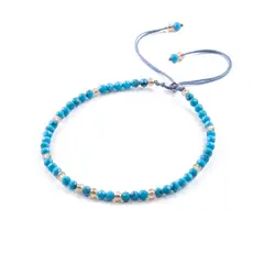 TRIBALLE - Pulsera Turquesa Minimalista De Piedra Natural