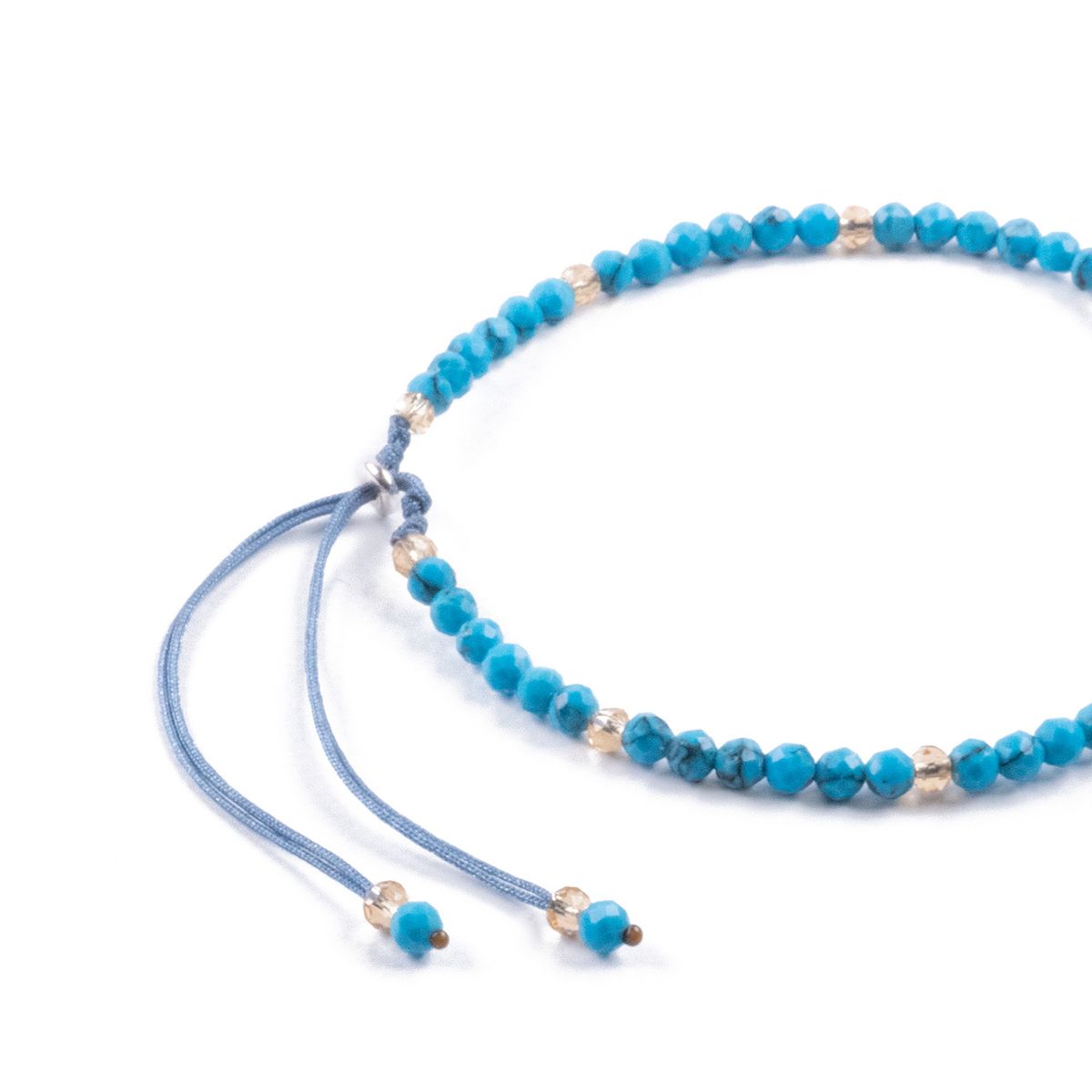 TRIBALLE - Pulsera Turquesa Minimalista De Piedra Natural