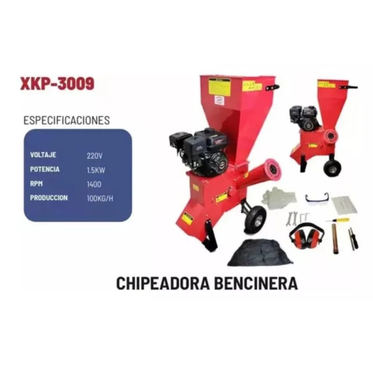 ALTERNATIVE - Chipeadora Trituradora De Rama Y Palo A Gasolina 7 Hp.