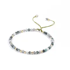 TRIBALLE - Pulsera Ónix Y Ágata Minimalista De Piedra Natural
