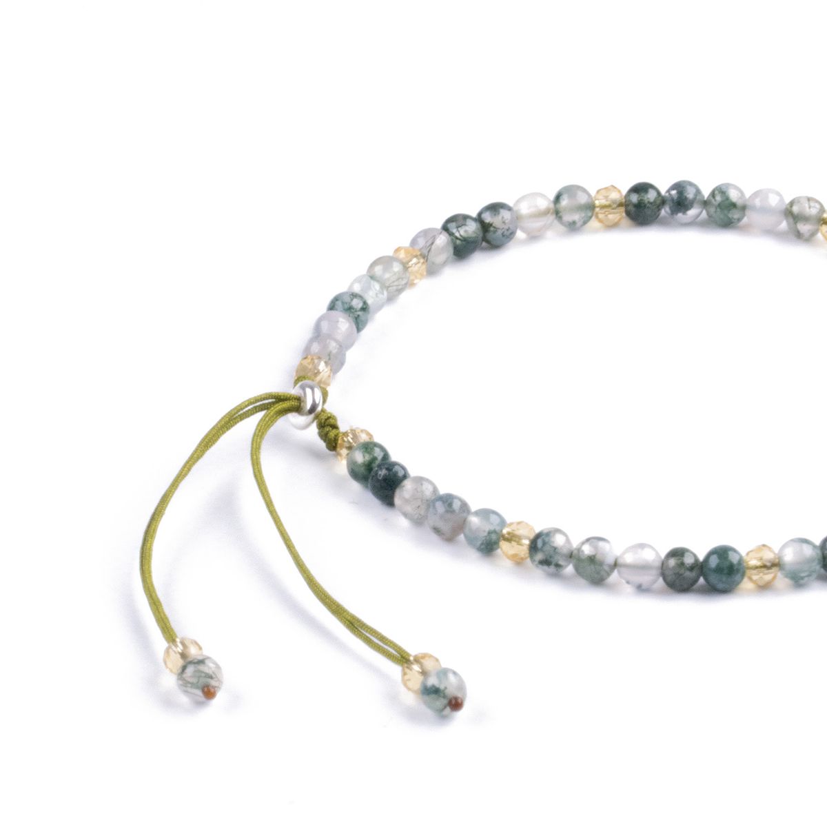 TRIBALLE - Pulsera Ónix Y Ágata Minimalista De Piedra Natural