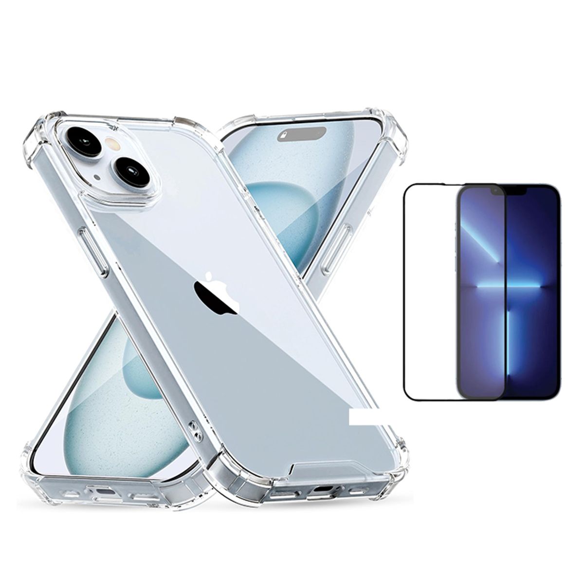 GENERICO - Carcasa Transparente Premium + Lamina 9H para iPhone 14 plus