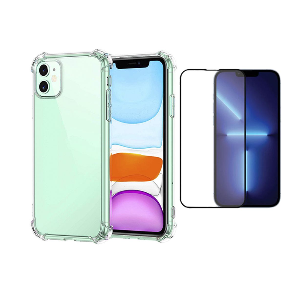 GENERICO - Carcasa Transparente Premium + Lamina 9H para iPhone iPhone 12 Mini