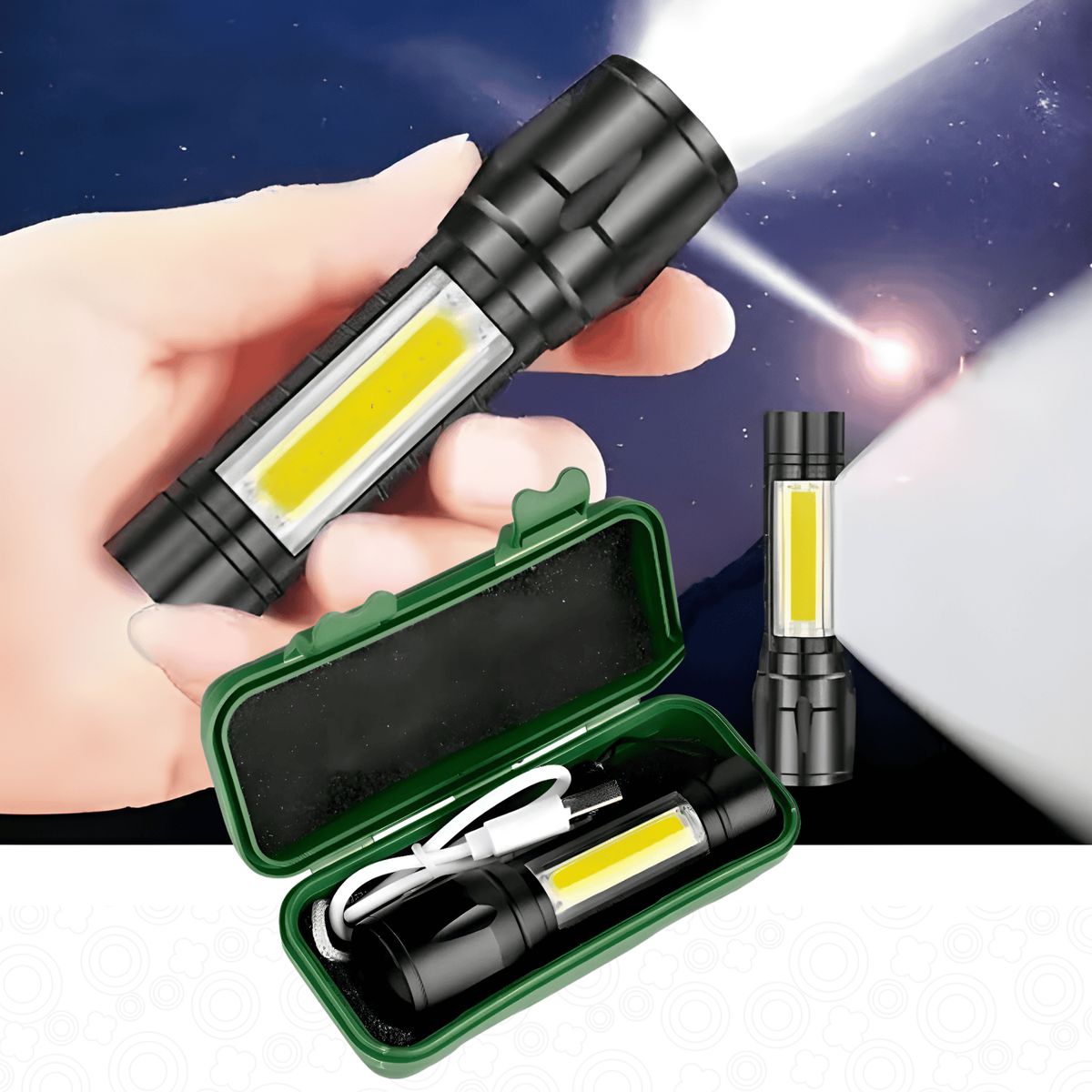 GENERICO - Mini Linterna Led Linterna Tactica Linterna Recargable Usb