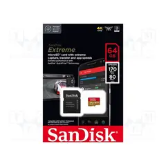 SANDISK - Micro sd 64gb extreme a2 160ms lectura mas adaptador