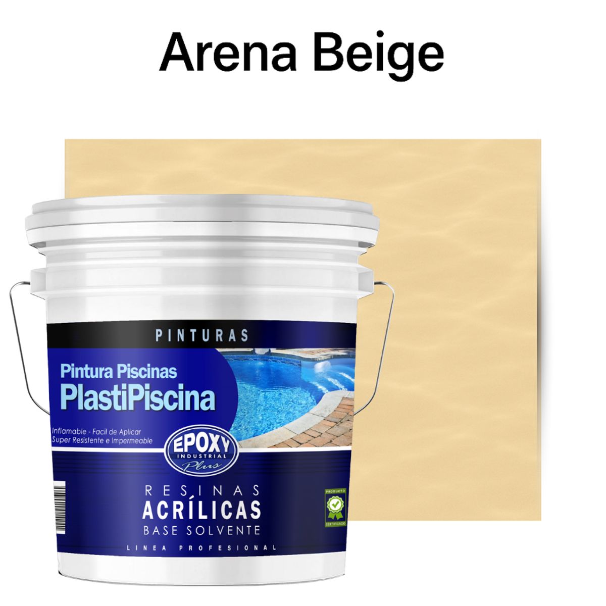 PINTURA PISCINA - PLASTIPISCINA - 10L TONO ARENA BEIGE, marca EPOXY - Foto Principal