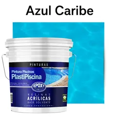 EPOXY - PINTURA PISCINA - PLASTIPISCINA - 10L TONO AZUL CARIBE