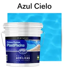 EPOXY - PINTURA PISCINA - PLASTIPISCINA - 10L TONO AZUL CIELO