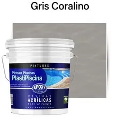 EPOXY - PINTURA PISCINA - PLASTIPISCINA - 10L TONO GRIS CORALINO