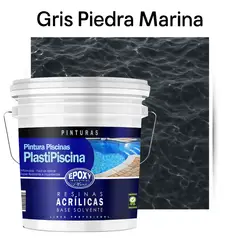 EPOXY - PINTURA PISCINA - PLASTIPISCINA - 10L TONO GRIS PIEDRA MARINA