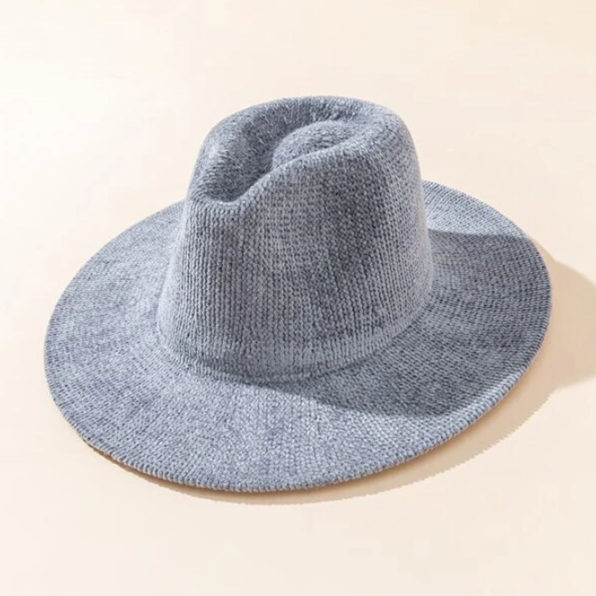 KIRAMA CLOTHING STORE - Sombrero gris de ala ancha en tela tipo fieltro para chica