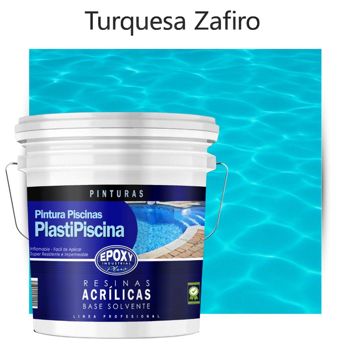EPOXY - PINTURA PISCINA - PLASTIPISCINA - 10L TONO TURQUESA ZAFIRO