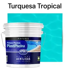 EPOXY - PINTURA PISCINA - PLASTIPISCINA - 10L TONO TURQUESA TROPICAL