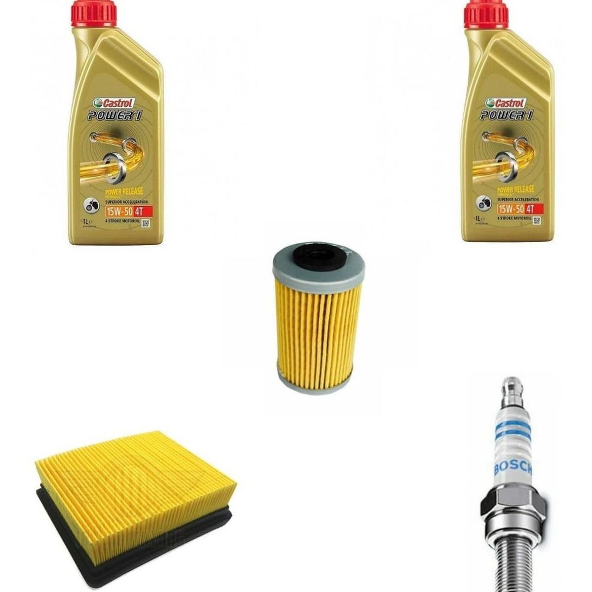 GENERICO - Kit De Mantencion Ktm Duke 250 Ng / Filtros + Bujia + Aceite