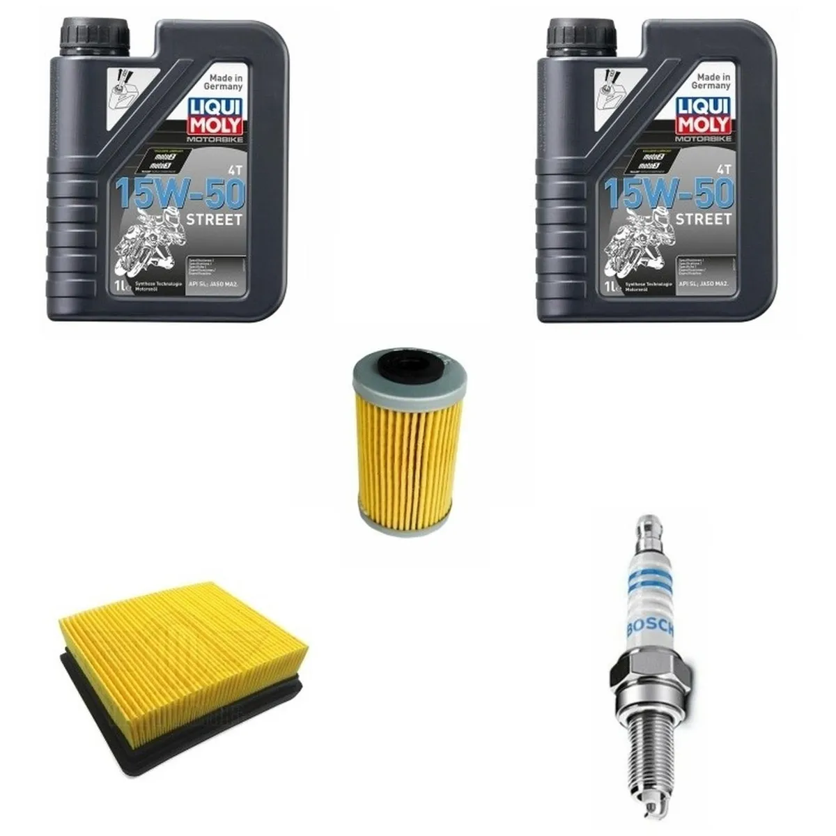 GENERICO - Kit Mantencion Ktm Duke 250 Ng / Filtros + Bujia + Aceite