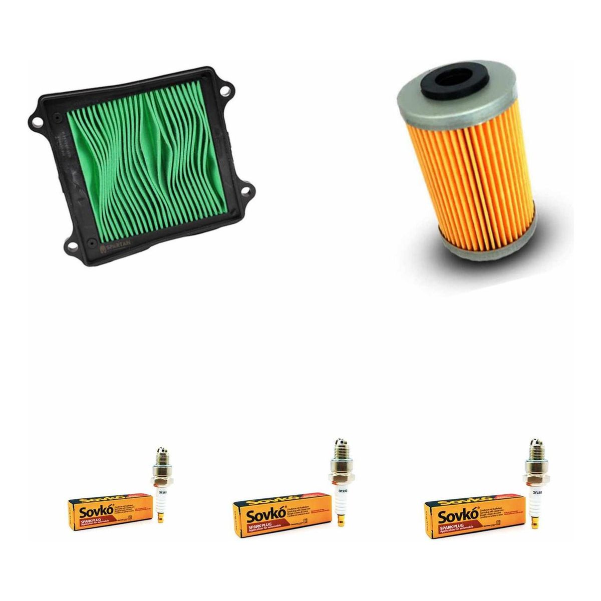 GENERICO - Kit Filtros Y Bujias Moto Bajaj Dominar 250 - 400 Adventure
