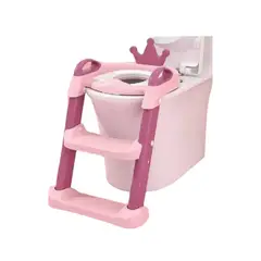 GENERICO - Asiento Adaptador Escalera Inodoro Wc Para Niños Acolchado