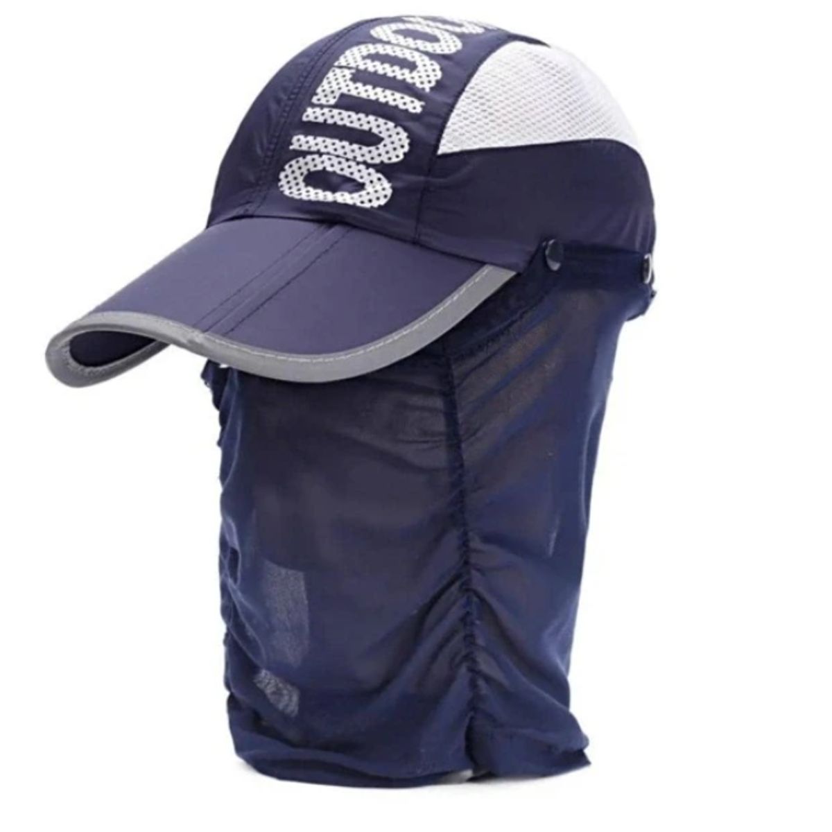 KIRAMA CLOTHING STORE - Jockey azul marino con protector facial y cuello desmontable