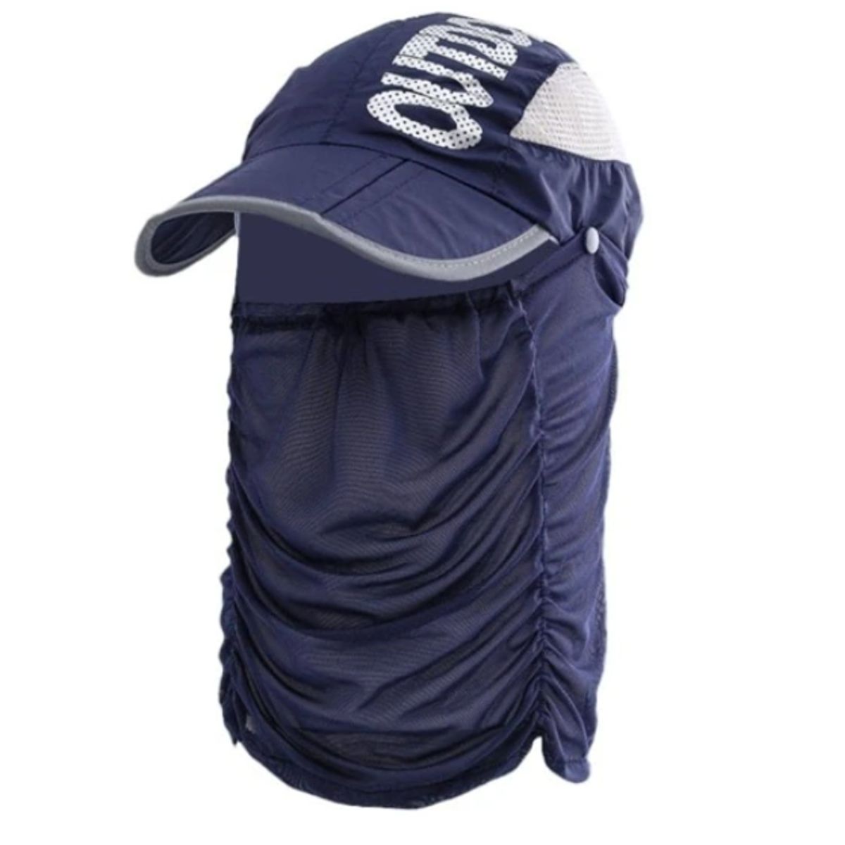 KIRAMA CLOTHING STORE - Jockey azul marino con protector facial y cuello desmontable