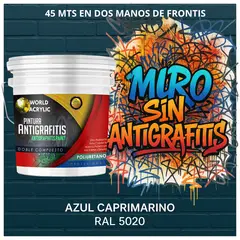 EPOXY - PINTURA PU ANTIGRAFITIS - ULTRA PROTECTOR - TINETA 10L AZUL CAPRIMARINO