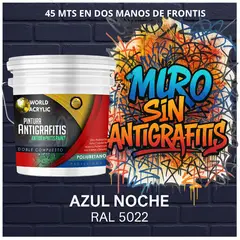 EPOXY - PINTURA PU ANTIGRAFITIS - ULTRA PROTECTOR - TINETA 10L AZUL NOCHE