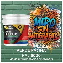 EPOXY - PINTURA PU ANTIGRAFITIS - ULTRA PROTECTOR - TINETA 10L VERDE PÁTINA