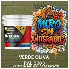 EPOXY - PINTURA PU ANTIGRAFITIS - ULTRA PROTECTOR - TINETA 10L VERDE OLIVA