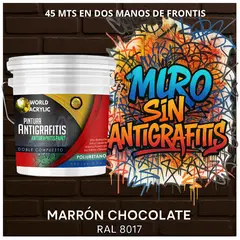 EPOXY - PINTURA PU ANTIGRAFITIS - ULTRA PROTECTOR - TINETA 10L MARRÓN CHOCOLATE