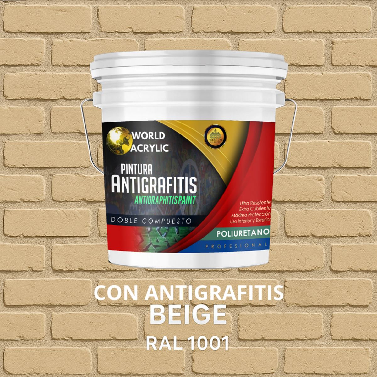 EPOXY - PINTURA PU ANTIGRAFITIS - ULTRA PROTECTOR - GALÓN BEIGE