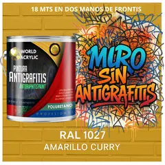 EPOXY - PINTURA PU ANTIGRAFITIS - ULTRA PROTECTOR - GALÓN AMARILLO CURRY