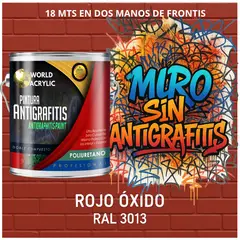 EPOXY - PINTURA PU ANTIGRAFITIS - ULTRA PROTECTOR - GALÓN ROJO ÓXIDO