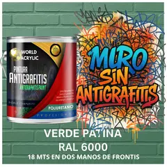 EPOXY - PINTURA PU ANTIGRAFITIS - ULTRA PROTECTOR - GALÓN VERDE PÁTINA