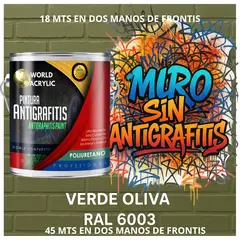 EPOXY - PINTURA PU ANTIGRAFITIS - ULTRA PROTECTOR - GALÓN VERDE OLIVA